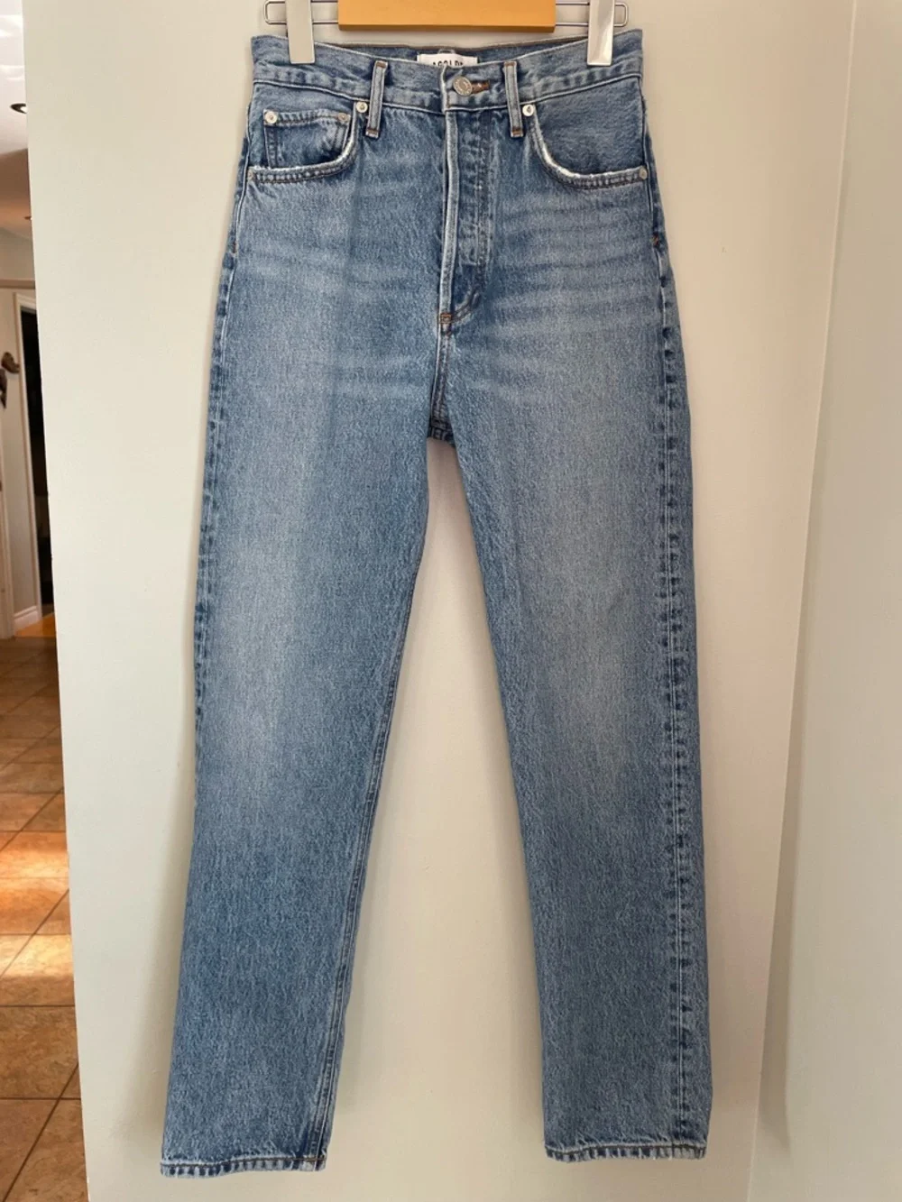 AGOLDE 90s PINCH WAIST HIGH RISE STRAIGHT IN NAVIGATE Size 24 - Picture 3 of 12